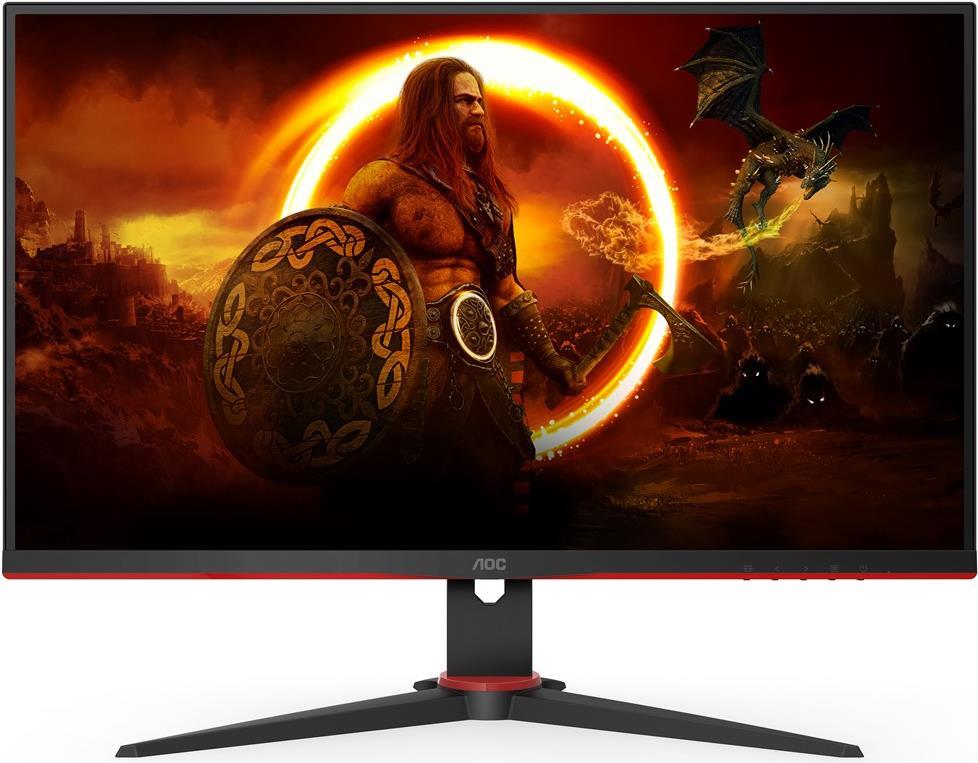 AOC Q27G2E/BK Computerbildschirm 68,6 cm (27" ) 2560 x 1440 Pixel Quad HD Schwarz - Rot [Energieklasse F] (Q27G2E/BK)