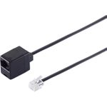 ShiverPeaks S/CONN maximum connectivity Modular RJ ISDN Telefon-Verlängerung-Western-Stecker 6/4 auf Western-Kupplung 6/4, 15,0m (70235-)