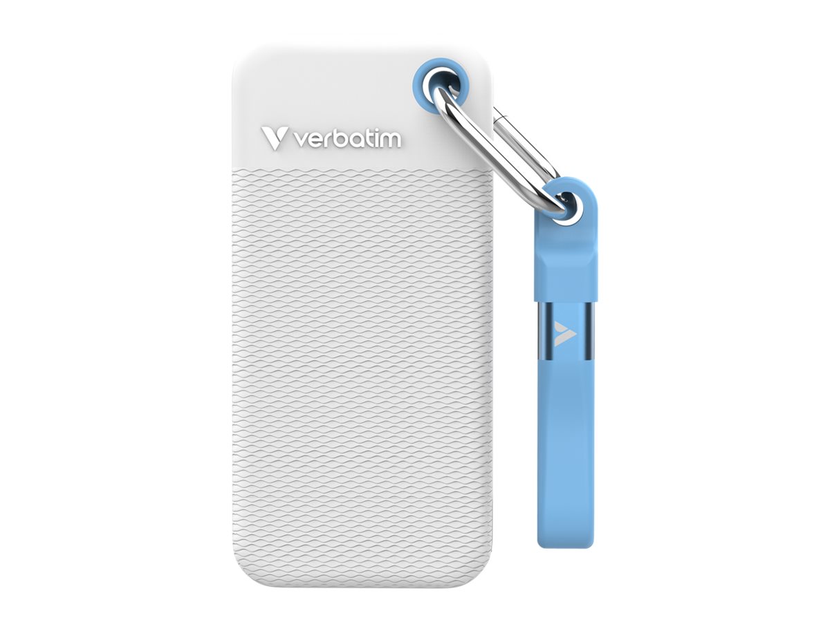 Verbatim Pocket SSD 2 TB USB-C 3.2 Gen 2 Blau, Weiß