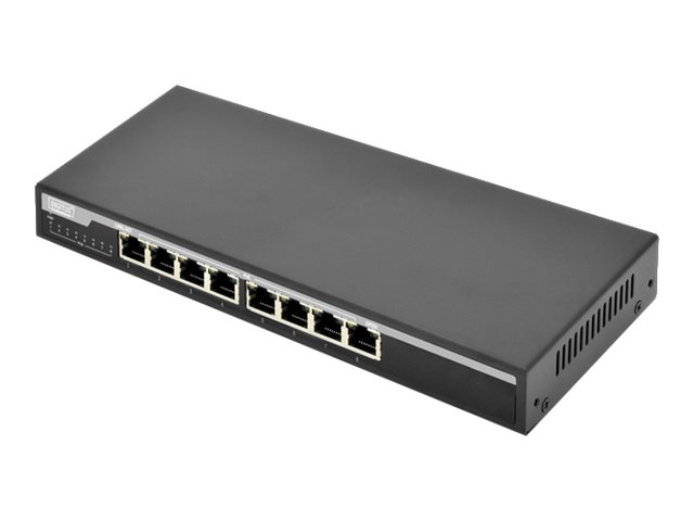 Digitus Professional DN-95340 8-Port PoE Gigabit Desktop Switch 135W Schwarz