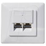 SHIVERPEAKS SHVP 74276 - CAT.6A Anschlußdosen SET 2-Fach reinweiß (BS74276)