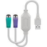 Microconnect USBA2XPS2 Kabelschnittstellen-/Gender-Adapter USB A PS/2 x 2 Weiß (USBA2XPS2)