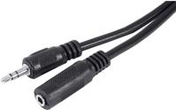 EXERTIS CONNECT Audioverlängerungskabel 3,5 mm Klinkenstecker an 3,5 mm Klinkenbuchse, schwarz