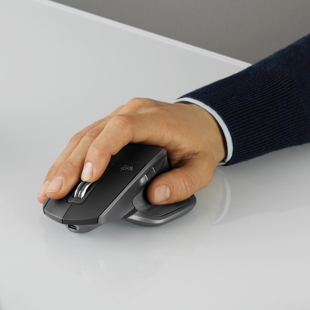Logitech MX Master 2S Kabellose Maus 4000 DPI Darkfield 7 Tasten Graphite