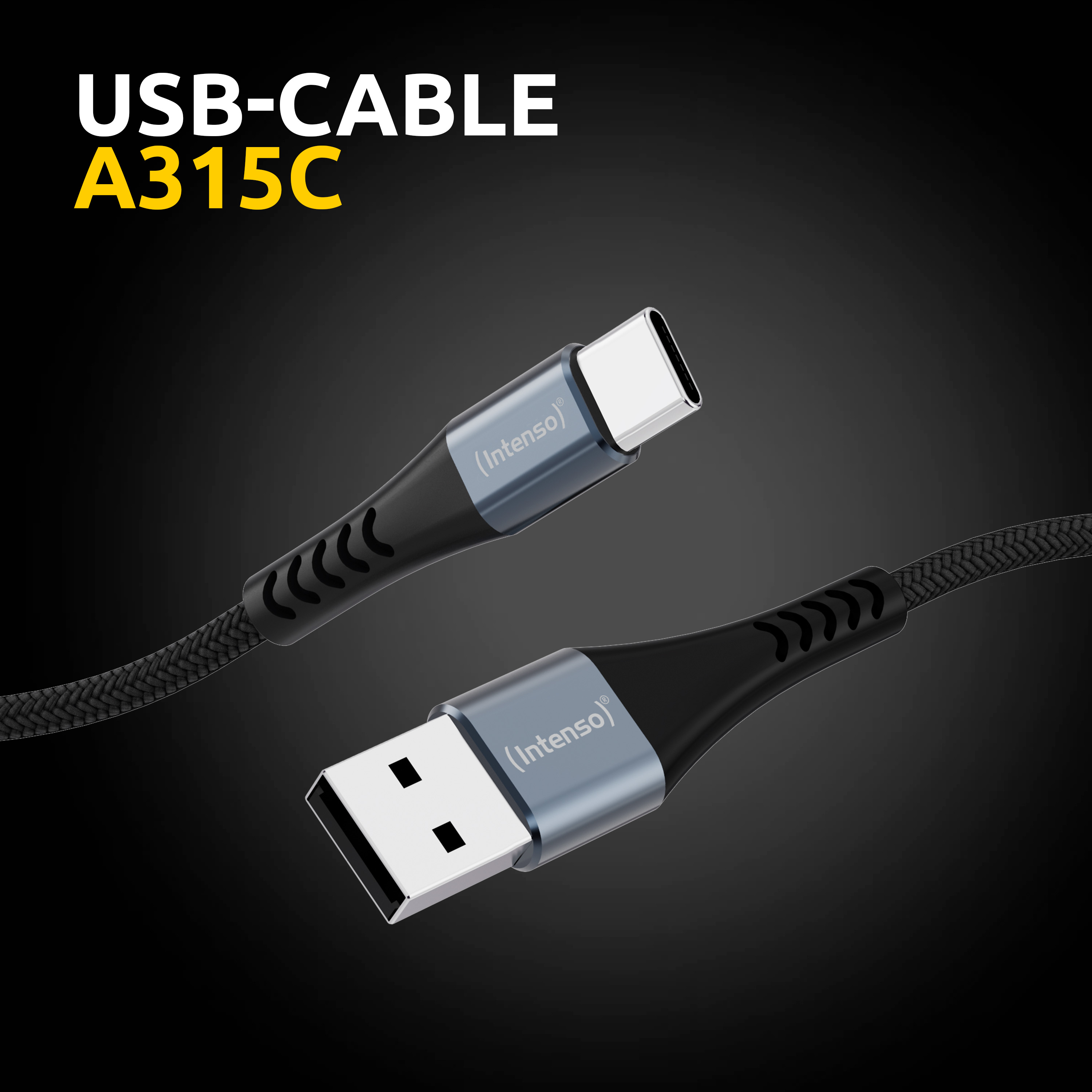 Intenso A315C Nylon USB-A auf USB-C Kabel 1,5 m Schwarz