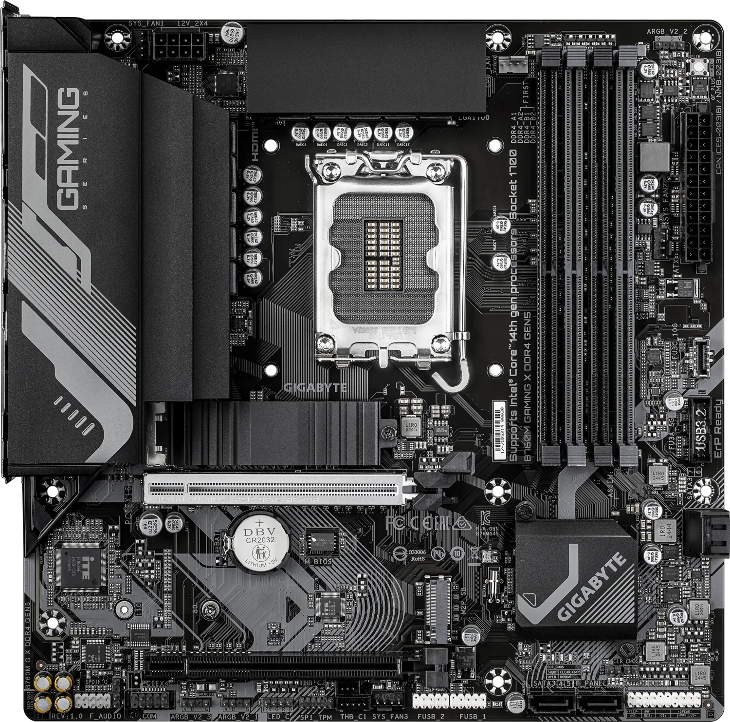 Gigabyte B760M Gaming X DDR4 Mainboard LGA 1700 Intel B760 micro ATX 128GB