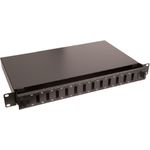 Lanview LVO231551. Stecker: SC/LC, Optischer Kabelverbinder: LC. Produktfarbe: Schwarz, Material: Stahl, Montage: Rackeinbau. Gewicht: 3,29 kg. Paketgewicht: 3,7 kg (LVO231551)