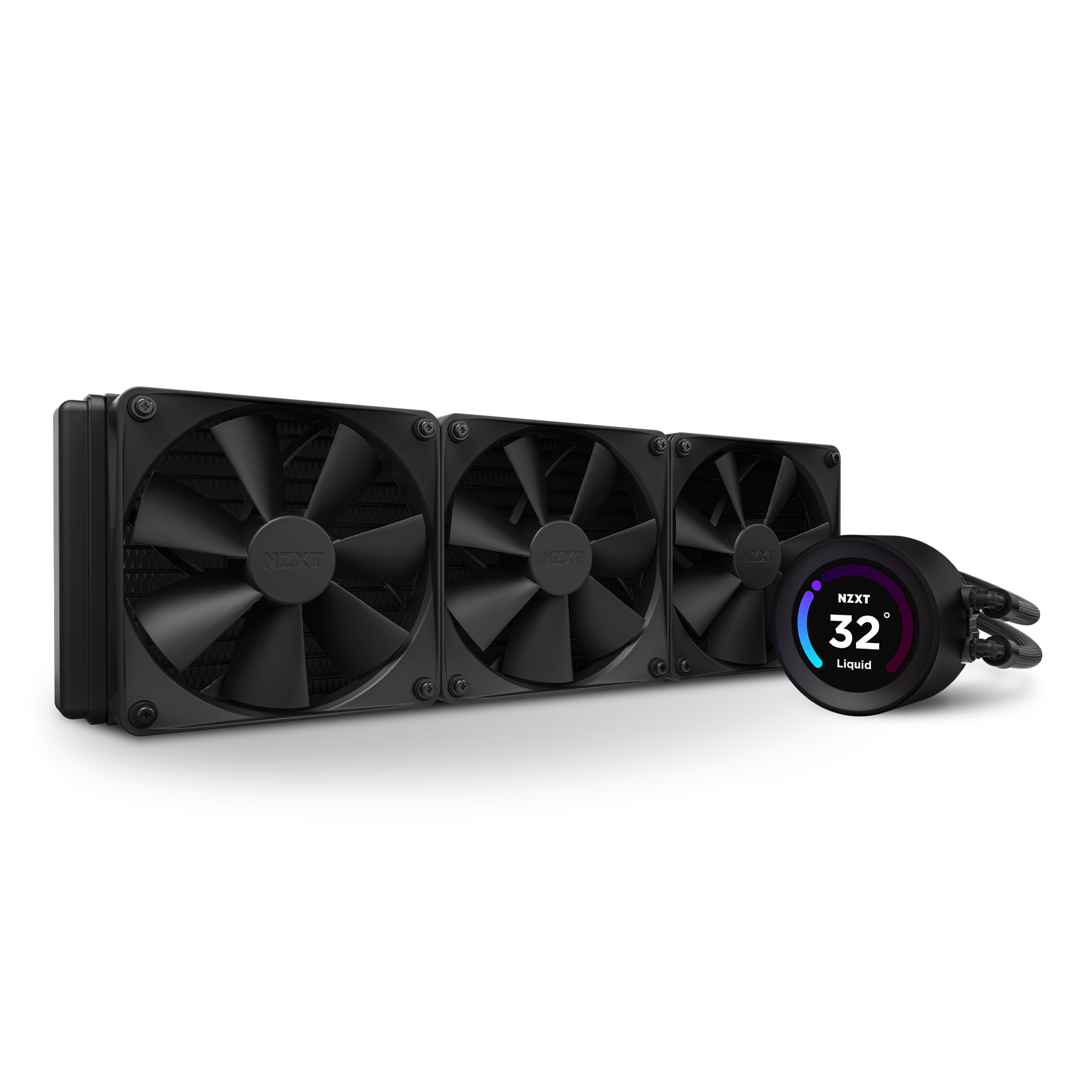 NZXT Kraken Elite 360 All-in-One-Flüssigkeitskühler mit LCD-Display 3x 120 mm Mattschwarz