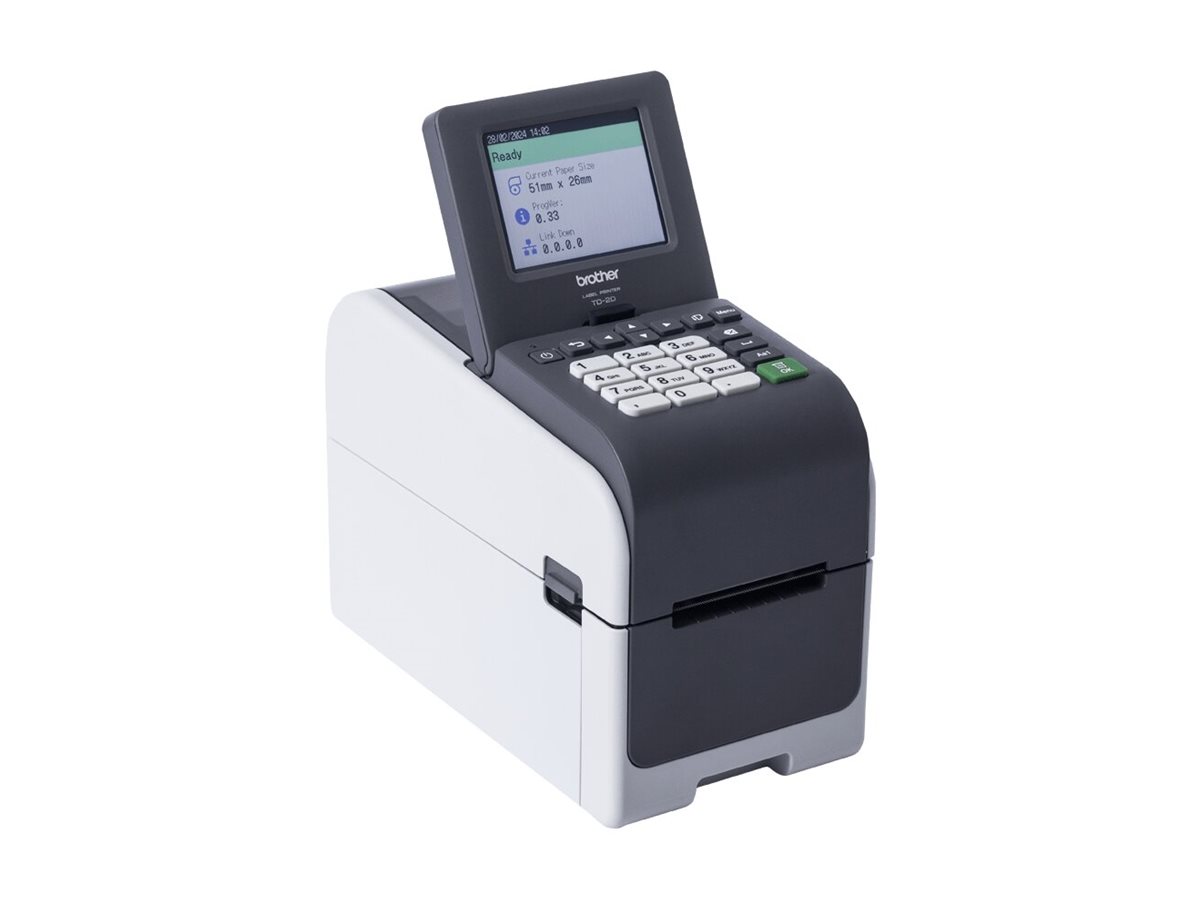 Brother TD-2320DSA300 Etikettendrucker 300 dpi Grau, Weiß