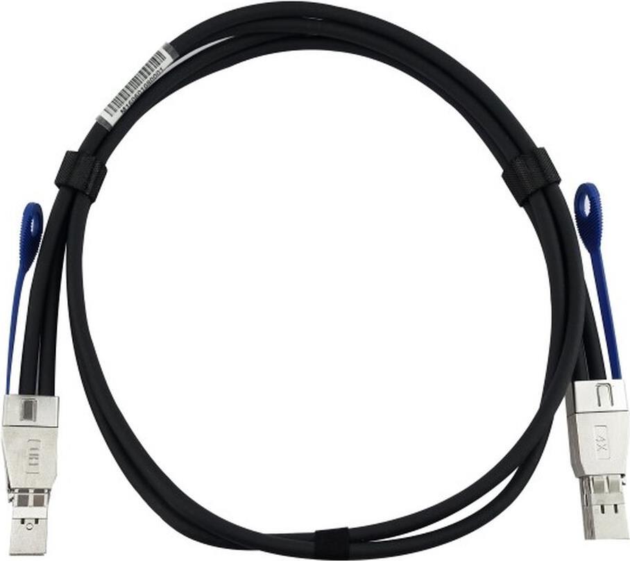 HPE J9734AS kompatibles BlueLAN© MiniSAS-HD Kabel, passiv, 4x Mini-SAS HD (SFF-8644) auf 4x Mini-SAS HD (SFF-8644), AWG30, 0.5 Meter (J9734AS-BL)
