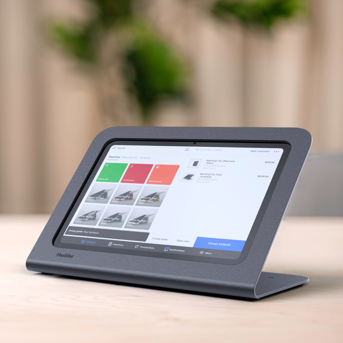 Heckler Design WindFall H750X-BG Tablet Halterung Stahl Grau