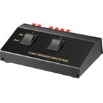 Wentronic Goobay Lautsprecher-Umschaltbox, Schwarz - zum Anschluss von bis zu 2 Lautsprecherpaaren (60928)