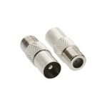 InLine® Koaxial Adapter, IEC- Stecker (Antenne) auf F-Buchse (69915D)