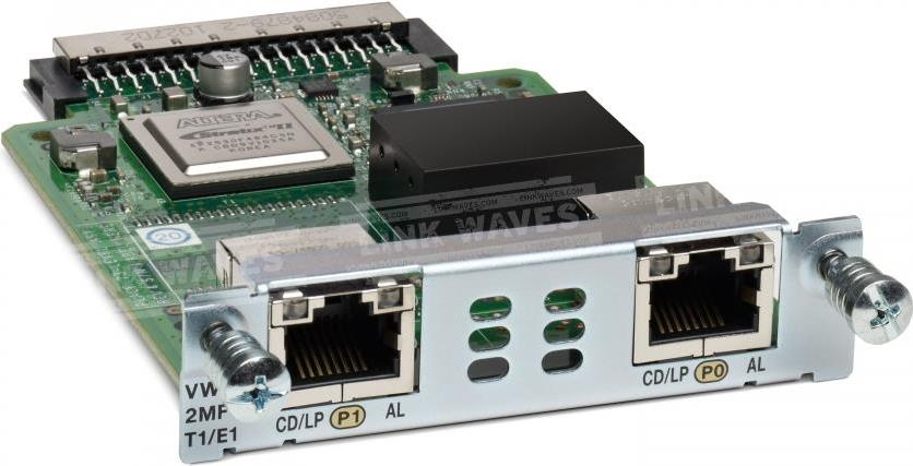 Cisco 2-PORT 3RD GEN MULTIFLEX TRUNK VOICE/WAN INT. CARD - T1/E1" (VWIC3-2MFT-T1/E1=)