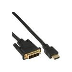 INLINE HDMI-DVI Kabel HDMI St auf DVI 18+1 St vergoldete Kontakte 7,5m (17667P)