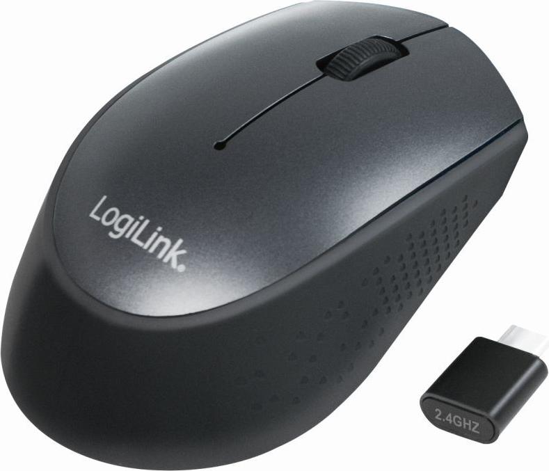 LogiLink ID0160 Kabellose Maus Optisch 1200 DPI USB-C 3 Tasten Schwarz