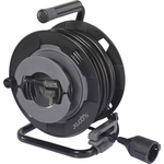 Sygonix SY-6618486 Kabeltrommel Schwarz Schutzkontakt-Stecker (SY-6618486)