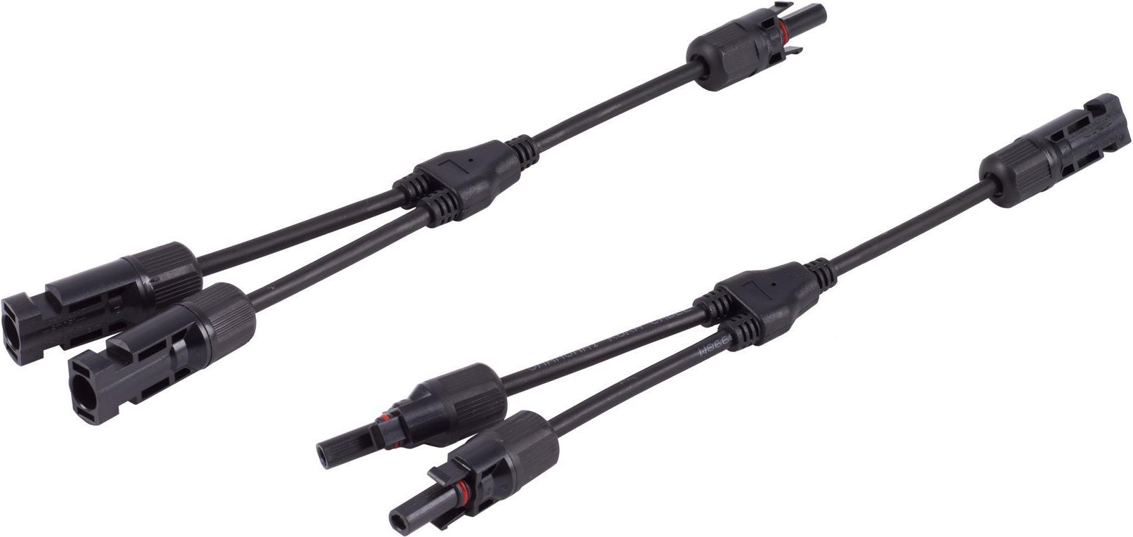 shiverpeaks ®-PV4 T-Adapterkabel Set, 2/1, 6mm², schwarz/schwarz, 30cm (BS02-21052)