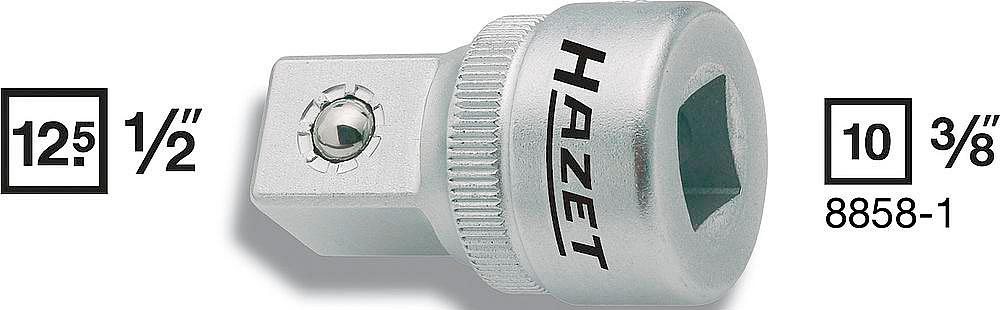 Hazet Adapter, Innenvierkant 10 mm (3/8" ) auf Außenvierkant 6,3 mm (1/4") 8858-2 (8858-2)