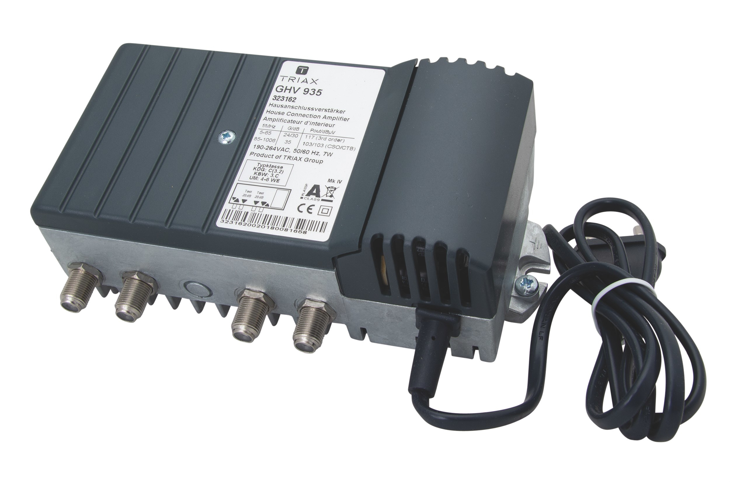 Triax GHV 935 TV-Signalverstärker 47-1006 MHz Schwarz