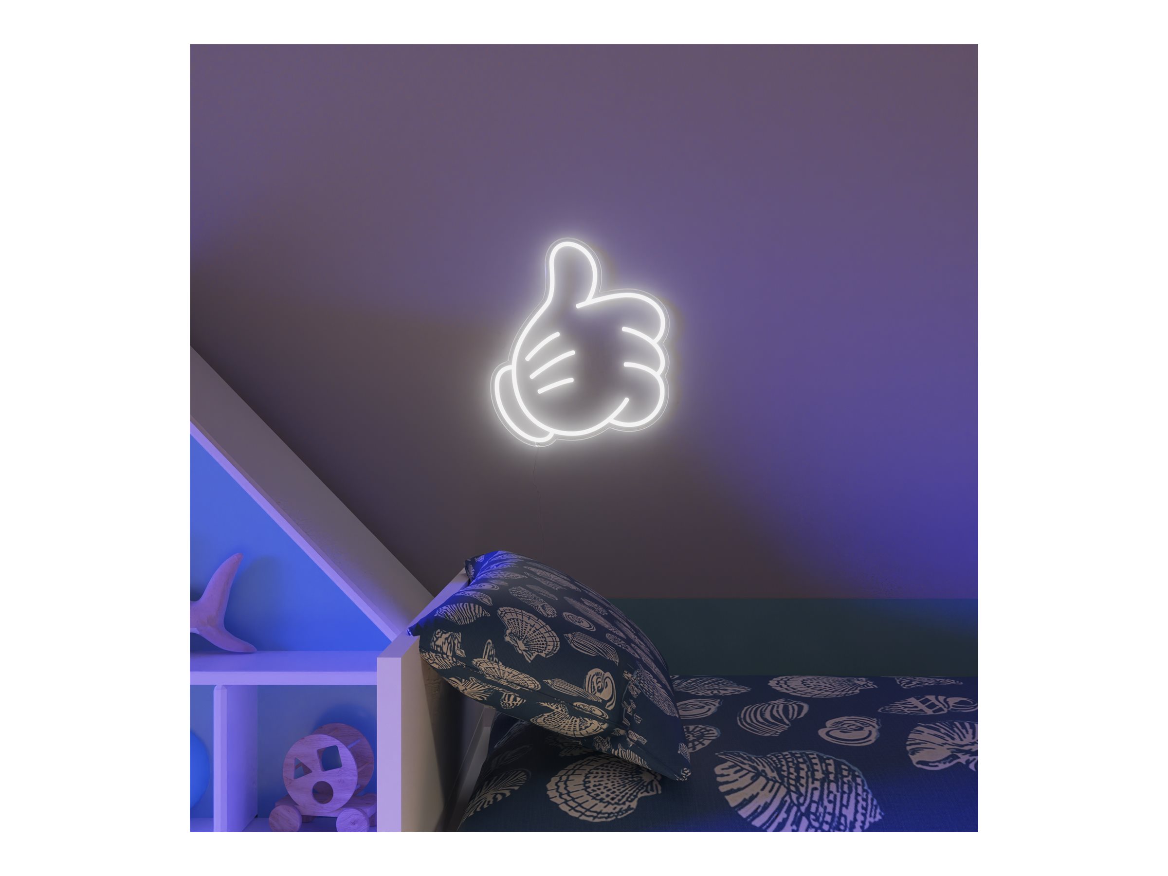 Yellowpop Disney Glove Thumb Up Small LED Dekorationswandlampe 6,5 W Weiß