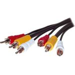 ShiverPeaks S/CONN maximum connectivity Video Cinch Kabel-3 Cinchstecker auf 3 Cinchstecker, 1xVideo, 2xAudio, 10,0m (90024-10.0)