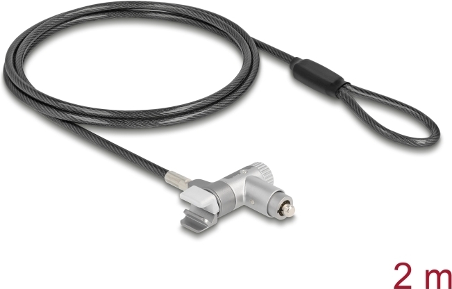 Navilock Laptop Schloss mit Schlüssel für MacBook Pro 2021 - 2024 14" und 16" 2m (22052)