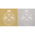 PAPSTAR Weihnachts-Motivservietten "Deers Couple", gold 330 x 330 mm, bedruckt, 1/4 Falz, 3-lagig - 1 Stück (89523)