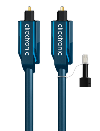 ClickTronic Opto-Kabel-Set TOSLINK/TOSLINK 0,5 m Blau