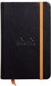 RHODIA Notizbuch RHODIARAMA, 90 x 140 mm, liniert, schwarz fester Einband aus Kunstleder mit Prägung, 96 Blatt, - 1 Stück (118642C)