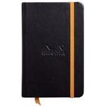 RHODIA Notizbuch RHODIARAMA, 90 x 140 mm, liniert, schwarz fester Einband aus Kunstleder mit Prägung, 96 Blatt, - 1 Stück (118642C)