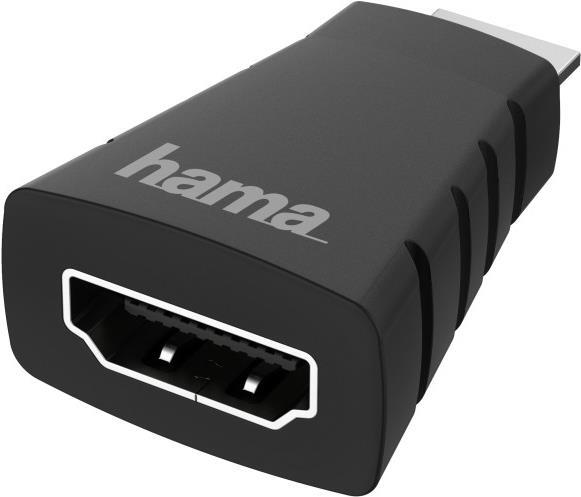 Hama Compact Adapter - Highspeed HDMI-Adapter - mini HDMI (M) bis HDMI (W) - Schwarz - 4K Unterstützung
