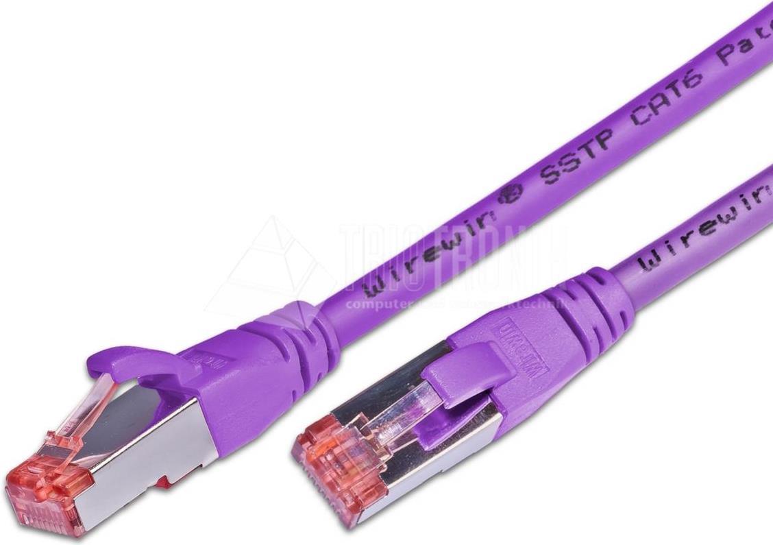 Wirewin KAT6 Patchkabel, S/FTP, LSOH, Lifetime Warranty, violett RJ45 Patchkabel (PKW-PIMF-KAT6 10.0 VT)