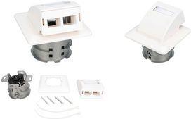 DIGITUS FTTH Glasfaser Unterputz-Wandanschlussdose, für SC/LC-Adapter (DN-93201)