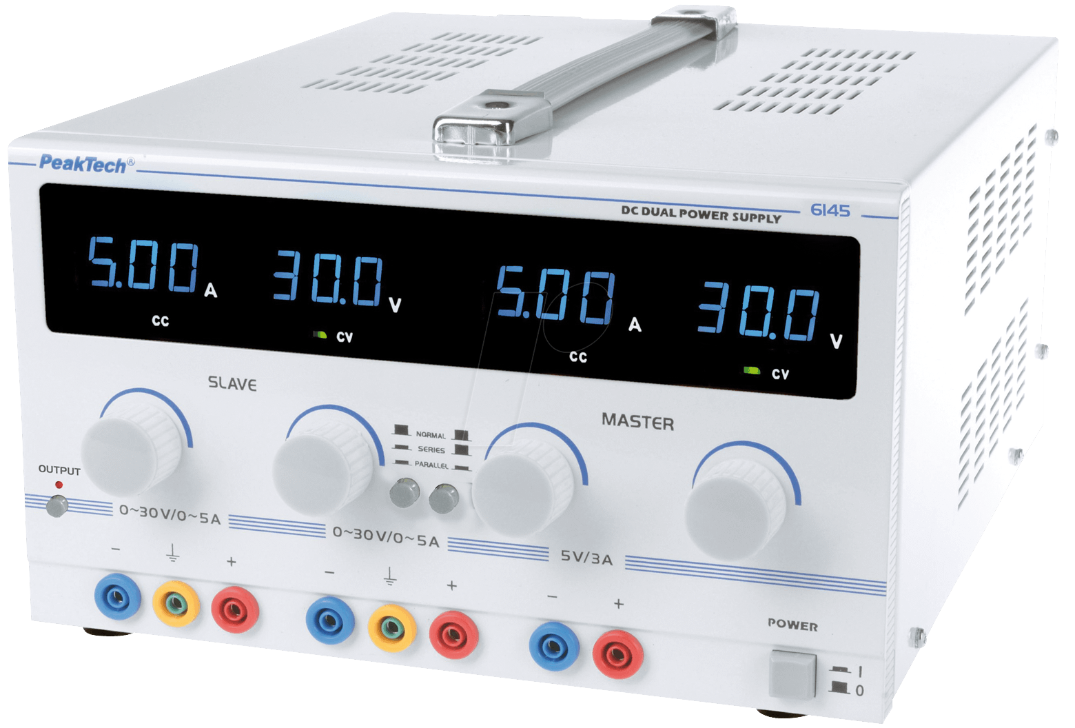 PeakTech Labornetzgerät 2 Kan. ...30 VDC VDC 5 A / ...30 VDC VDC 5 A (PeakTech 6145)