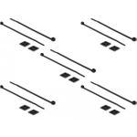 Navilock Delock Befestigungssockel 20 x 20 mm mit Kabelbinder L 200 x B 2,5 mm schwarz (18680)