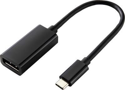 Renkforce USB 3.2 Gen 1 (USB 3.0) Adapterkabel 14.00 cm RF-4613070 DisplayPort 1.2 Schwarz [1x USB-C™ Stecker - 1x DisplayPort Buchse] (RF-4613070)