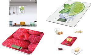 Little balance Küchenwaage Slim Limette elektronische Küchenwaage, mit Display, Sicherheitsglas, - 1 Stück (LB 8034)