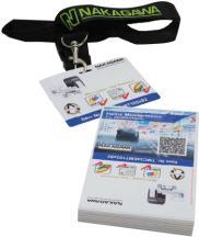 Nakagawa Besucherausweise, 54x86 Besucherausweise, Abmessungen: 54 x 86 mm, Schmetterlingsform für beidseitigen Druck, Eigenschaften: reißfest, klebend, Verpackung: Stapeletiketten, Anzahl: 500 Stück (C34 EM6T 54X86)