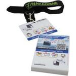 Nakagawa Besucherausweise, 54x86 Besucherausweise, Abmessungen: 54 x 86 mm, Schmetterlingsform für beidseitigen Druck, Eigenschaften: reißfest, klebend, Verpackung: Stapeletiketten, Anzahl: 500 Stück (C34 EM6T 54X86)