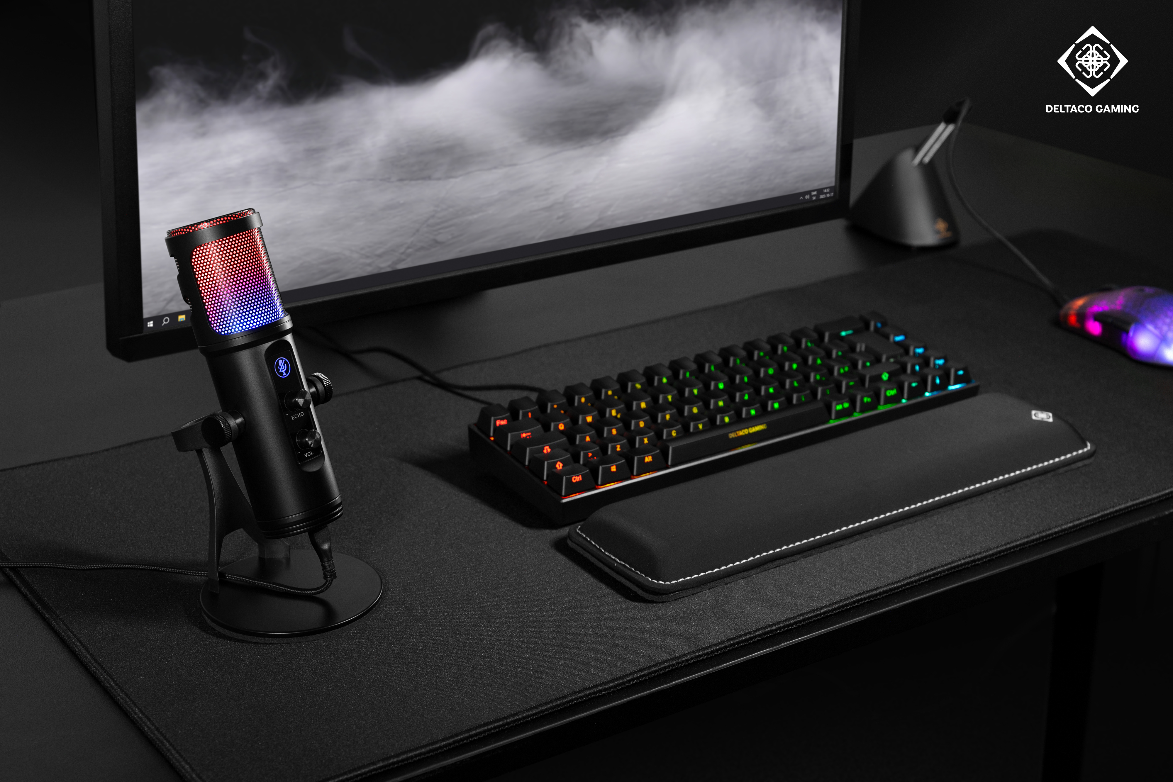 Deltaco GAM-171 RGB Streaming-Mikrofon Schwarz