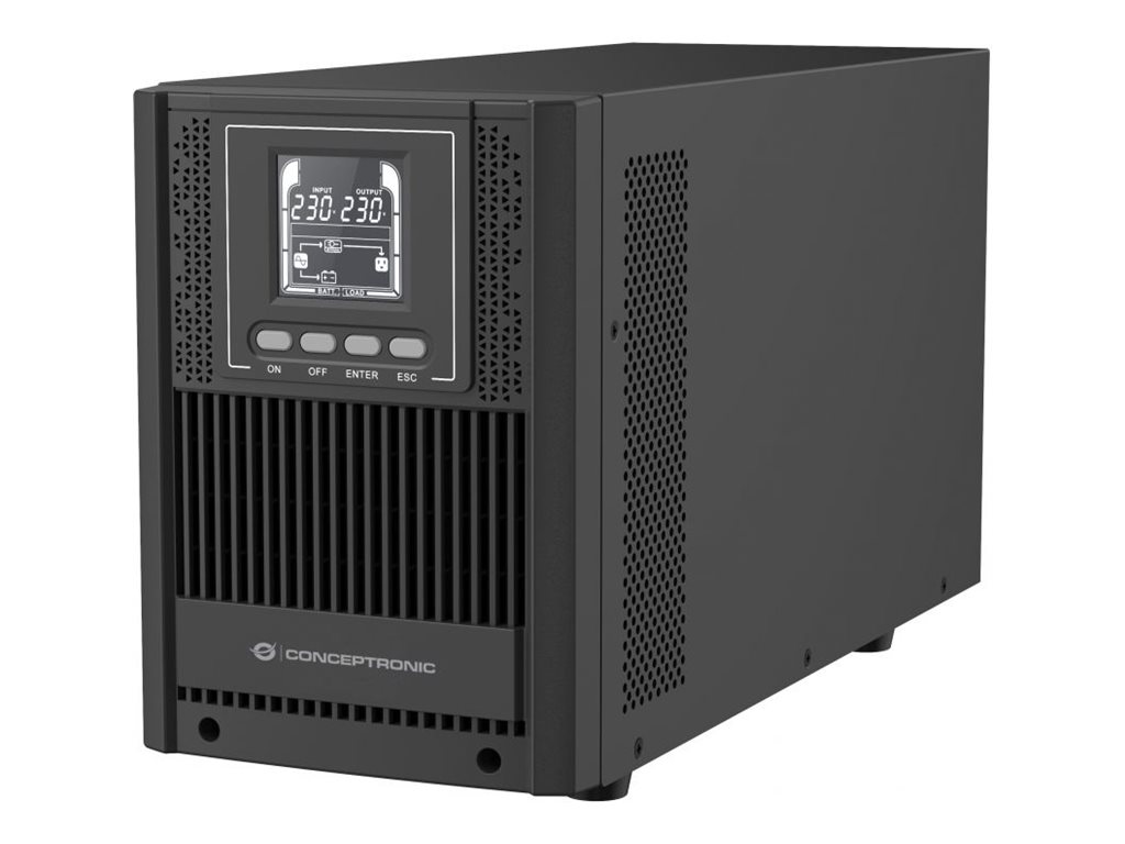 Conceptronic ZEUS52E2K 2000 VA 1800 W Online Tower USV Schwarz