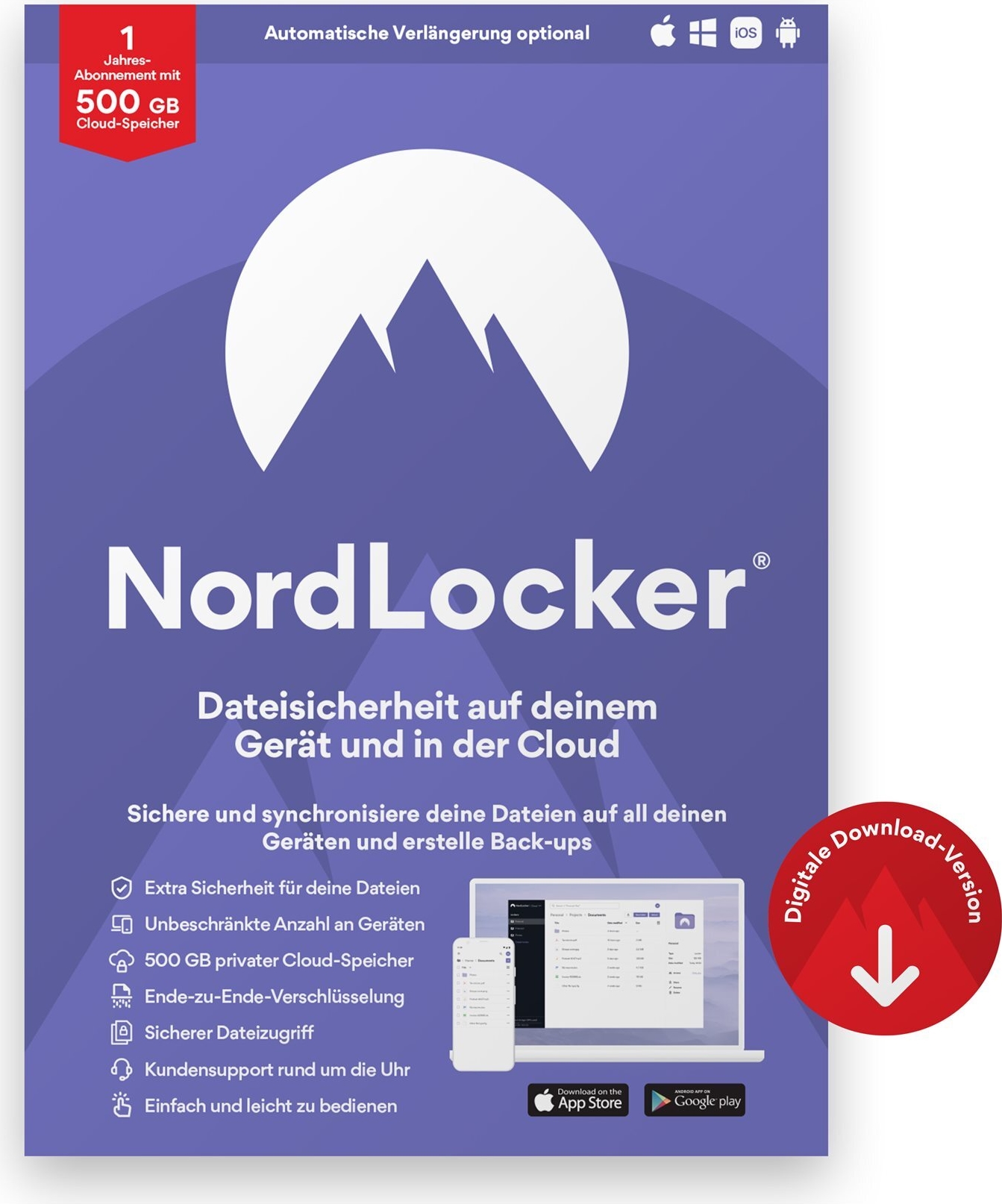 NordVPN NordLocker Abonnement-Lizenz (1 Jahr) (NL1C1Y5GB-TDEU-E)