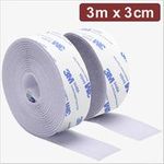 Quadrios 24CA324 Klettband zum Aufkleben Haft- und Flauschteil L x B 3 m 3 cm Weiß 3 (24CA324)