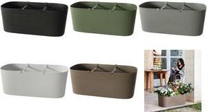 tera Pflanztrog "Kos", Breite: 780 mm, sand aus recyceltem Kunststoff, für den Innen- und Außenbereich, - 1 Stück (38713078406)