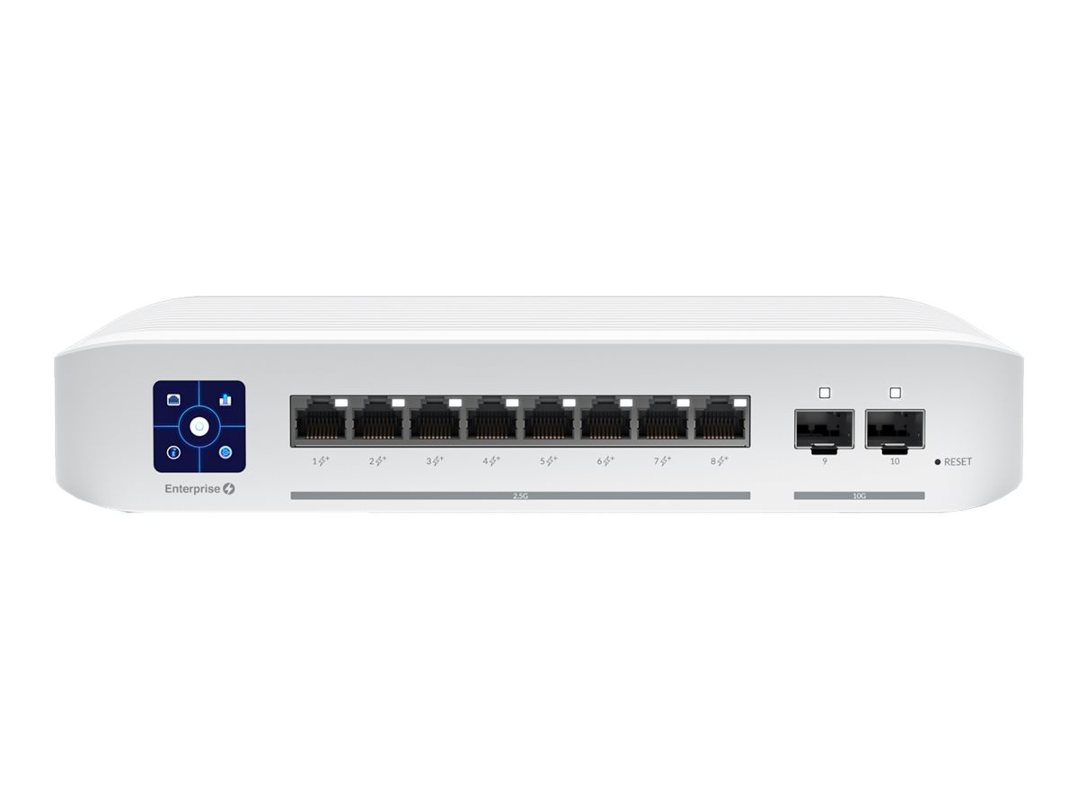 Ubiquiti UniFi Enterprise USW-ENTERPRISE-8-POE Managed L3 Switch 8-Port 2.5G PoE+ Edelstahl