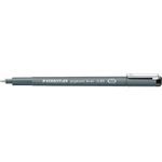 STAEDTLER Fineliner pigment liner, schwarz, 0,05 mm Strichstärke, lange Metallspitze ideal für Lineale und (308 005-9)