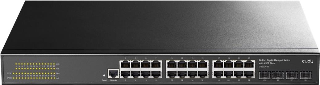 Cudy GS2024S2 Netzwerk-Switch Managed L2/L3 Gigabit Ethernet (10/100/1000) 1U Schwarz (GS2024S2)