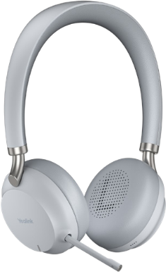 Yealink BH72 Kopfhörer Verkabelt & Kabellos Kopfband Anrufe/Musik USB Typ-A Bluetooth Ladestation Hellgrau (1208615)