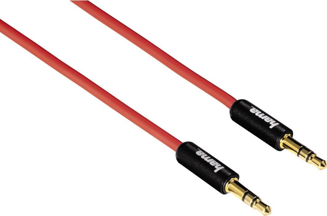 Hama 0.5m 3.5mm/3.5mm 0.5m 3.5mm 3.5mm Rot Audio-Kabel (00014151)